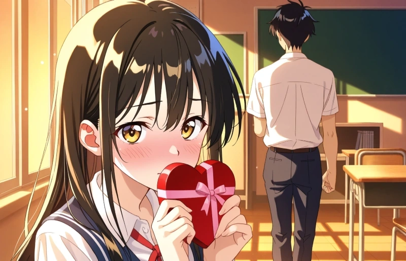 夕暮れの教室で告白