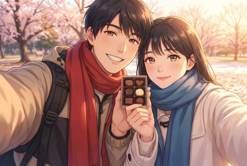 バレンタイン写真をアニメ風にする