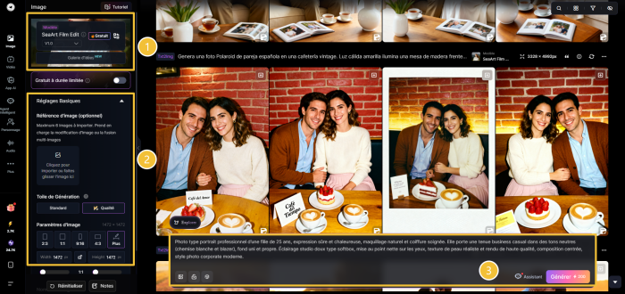 Étapes détaillées pour générer des images de filles avec SeaArt AI