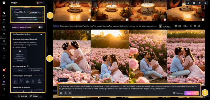 Passo a passo detalhado para gerar imagens de garotas com o SeaArt AI