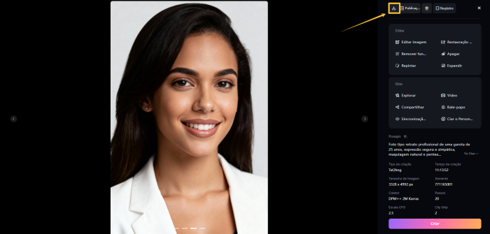 Baixar as imagens de garotas geradas