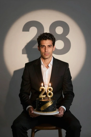 Elegant 28th birthday in the studio