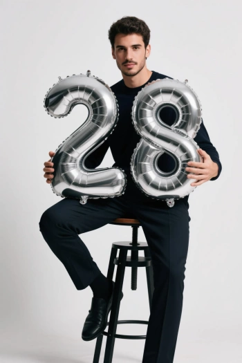 Minimalist birthday in the studio