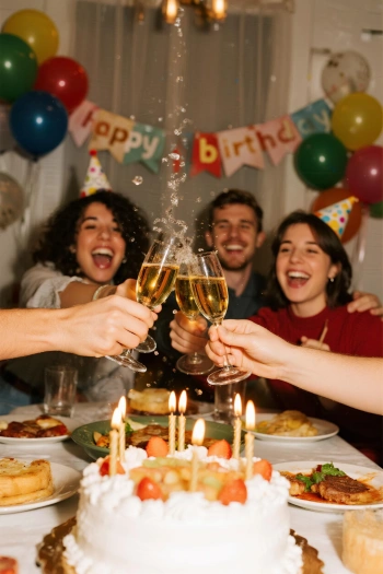 The celebratory toast