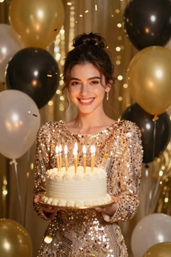 Golden and radiant birthday