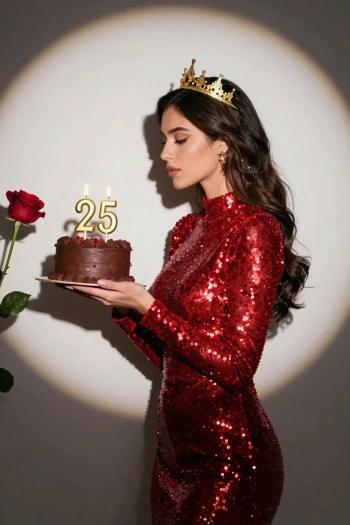 Glamorous birthday in red