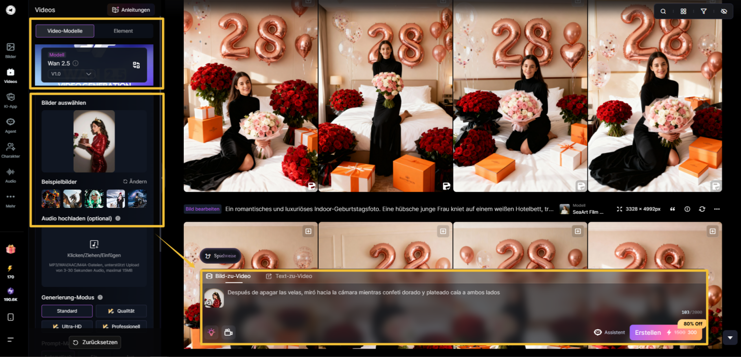 die Funktion „Bild-zu-Video