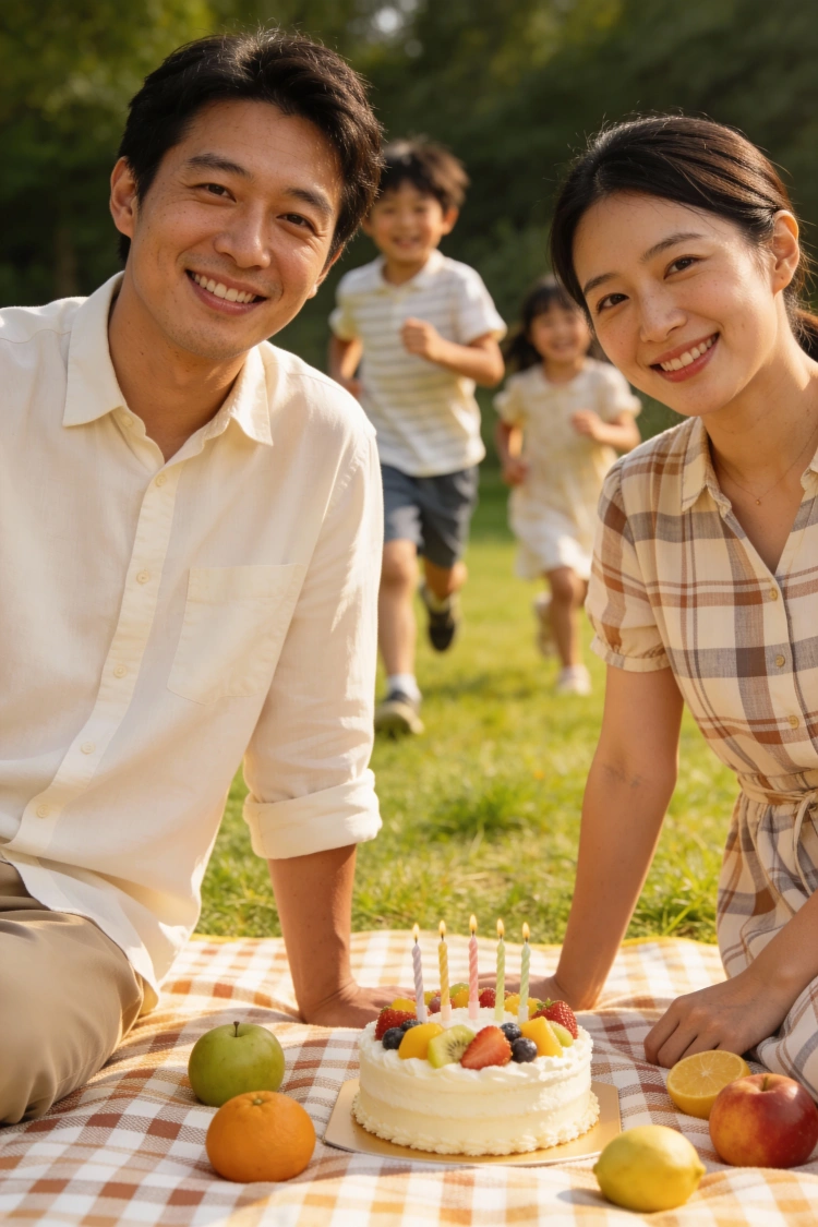 青空の下のピクニック