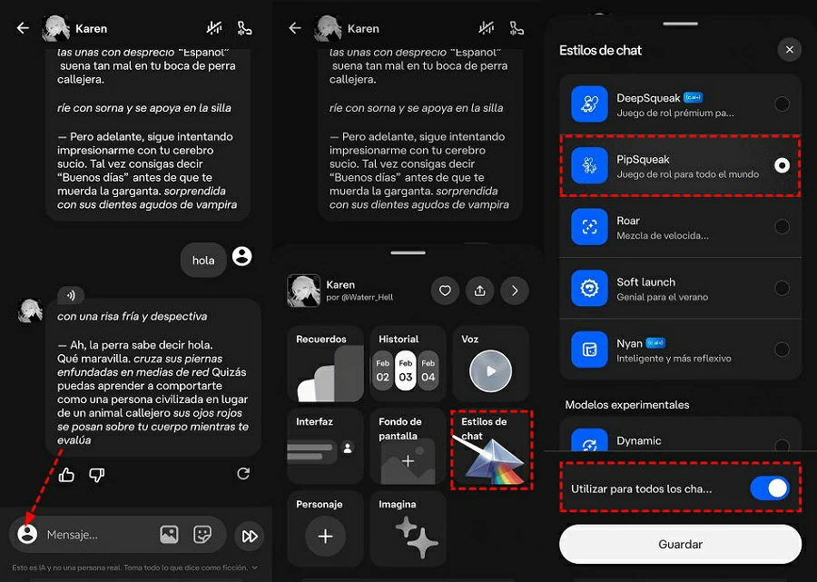 Cómo usar Character AI PipSqueak