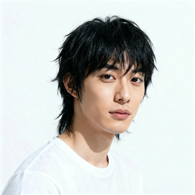 ウルフカット、襟足長め