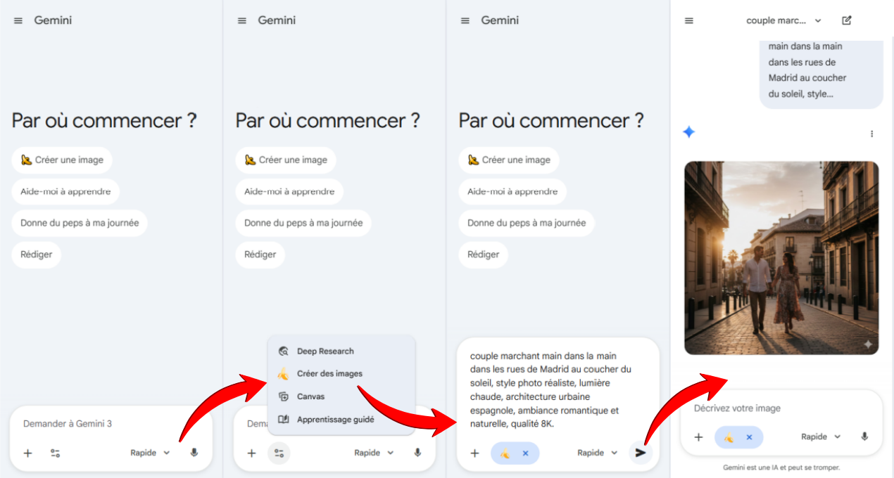 Créer des images avec Gemini AI