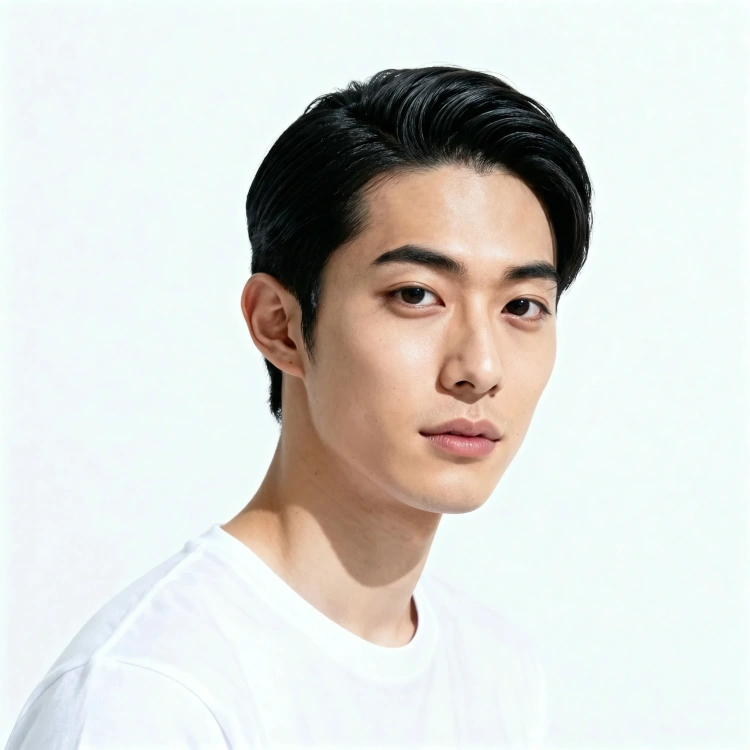 分け目のある前髪、七三分け