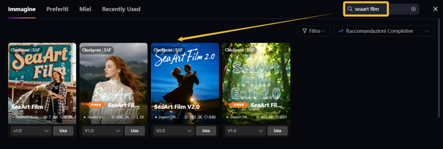 Seleziona il modello di SeaArt AI più adatto