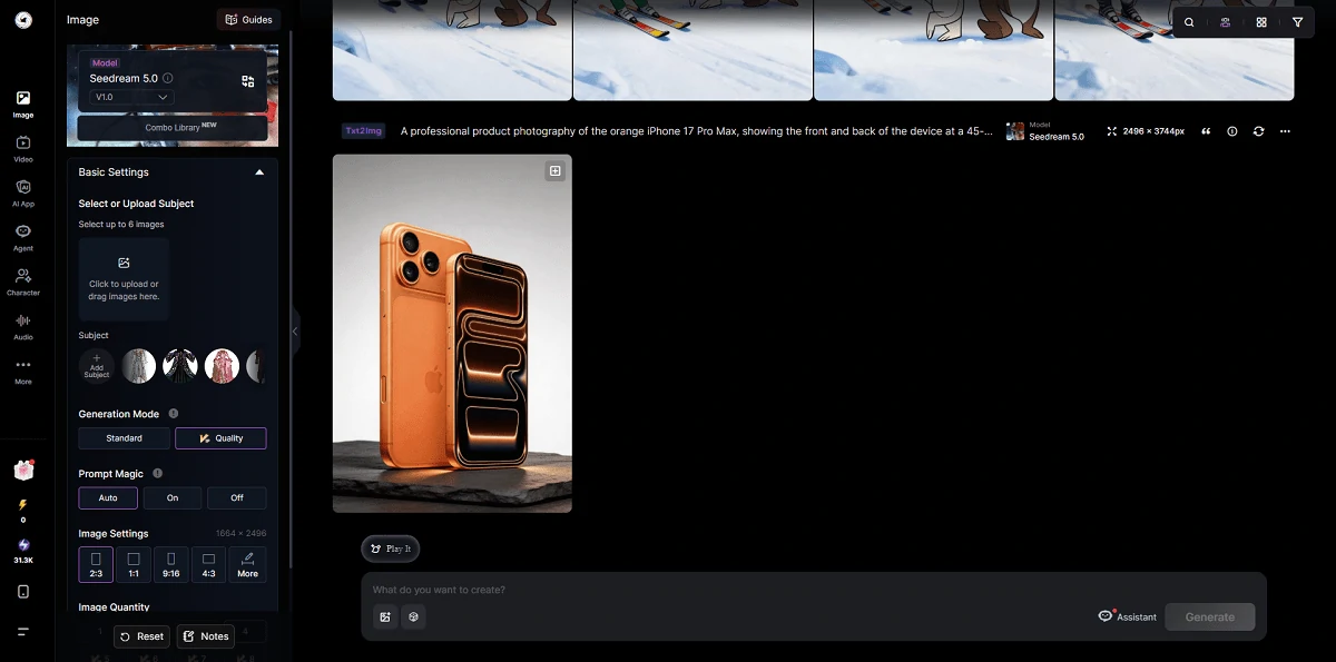 Create iPhone 17 Pro Max Image with Seedream 5.0