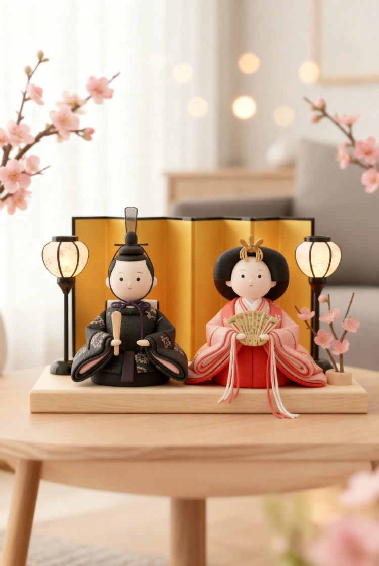 コンパクトでおしゃれ・モダン親王飾り