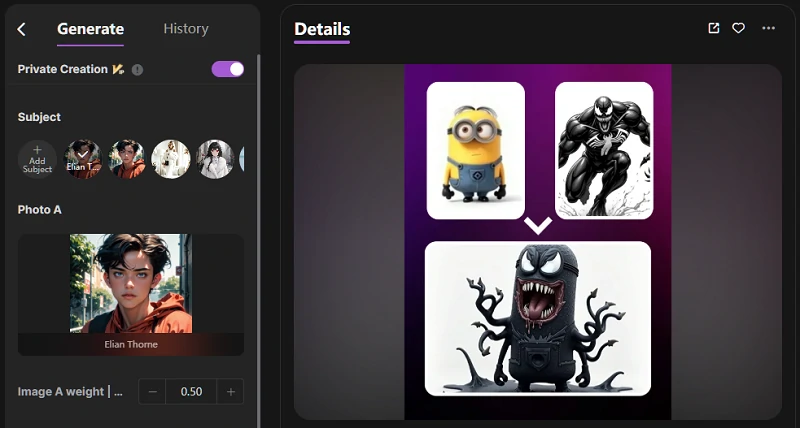 SeaArt AI Face Morph