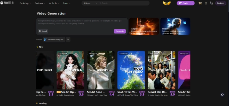 SeaArt AI Video Generator