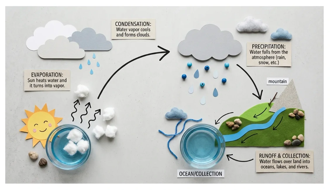 AI Water Cycle Infographic - Nano Banana 2
