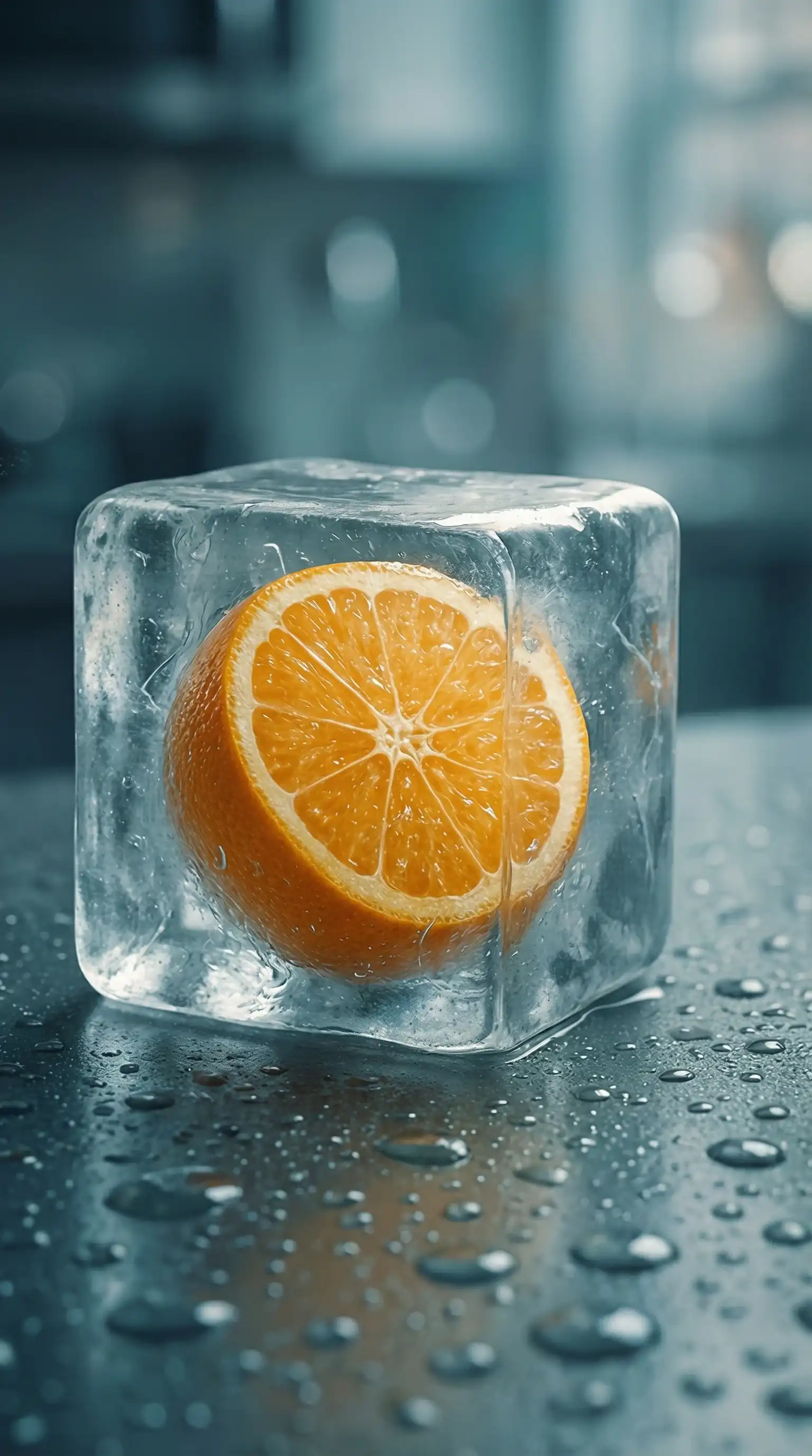 Objeto congelado en hielo