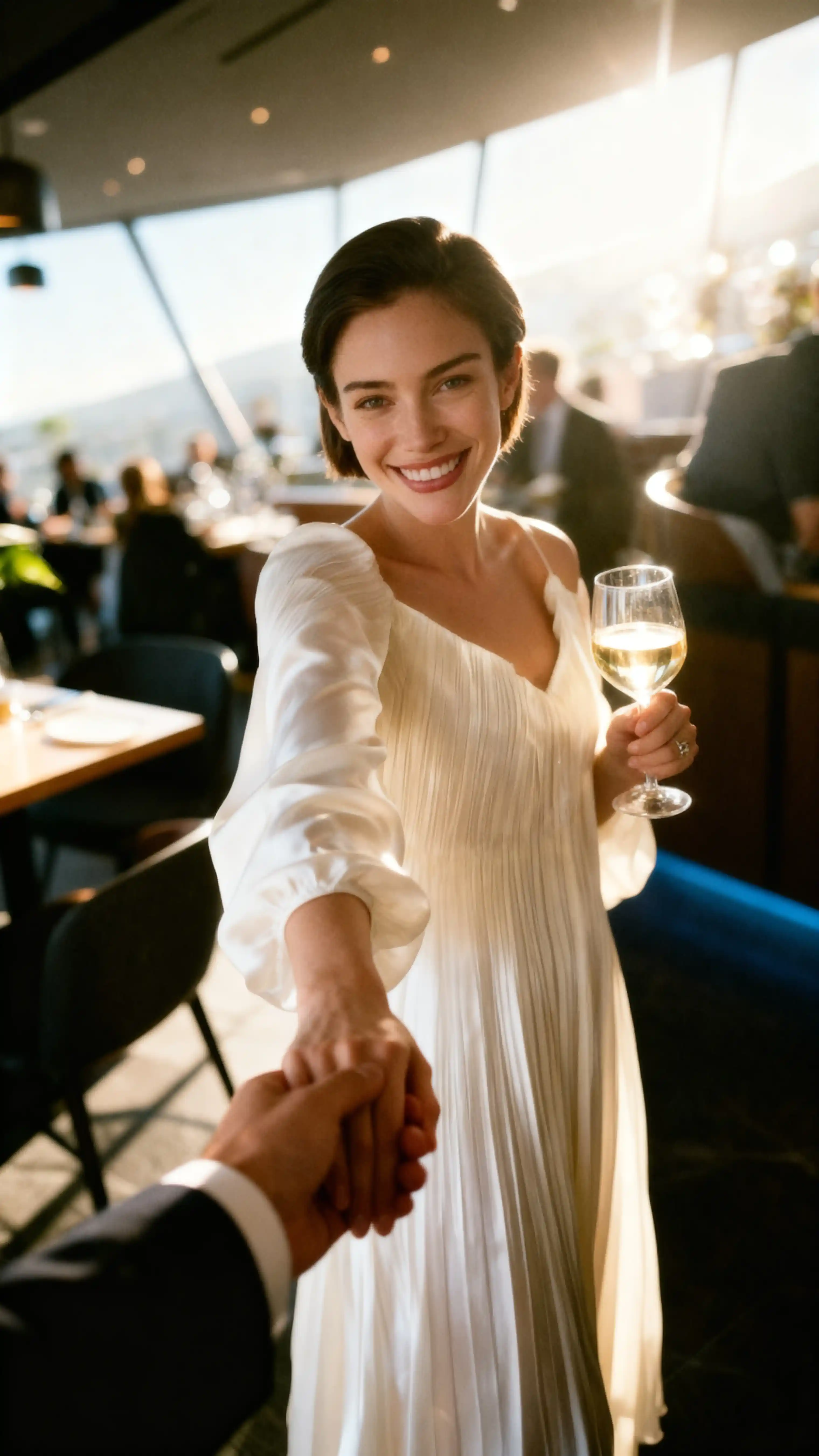 Prompt de ChatGPT para retrato sincero en restaurante 