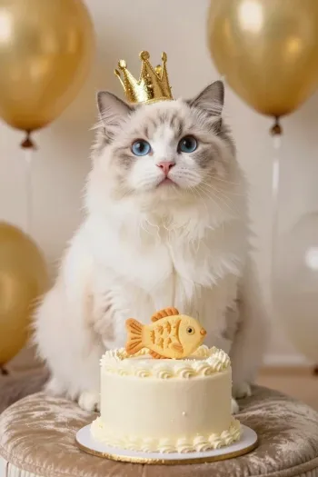 Le royal anniversaire du chat
