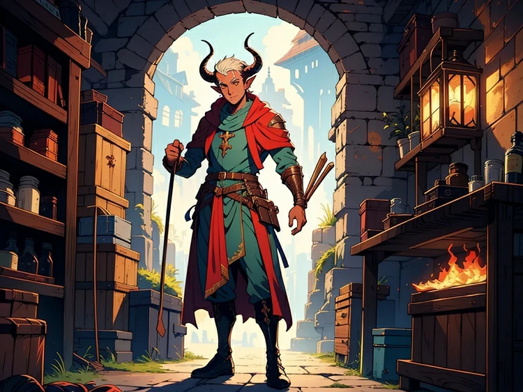 Fantasy D&D AI character