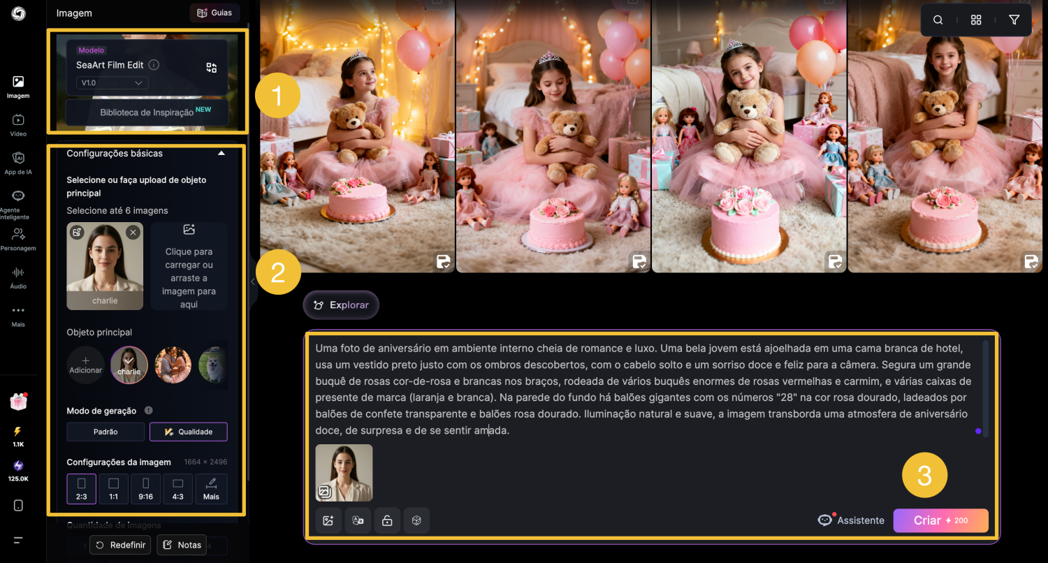 Gere fotos de aniversário com o SeaArt AI