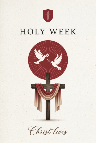 Póster minimalista vintage de Semana Santa