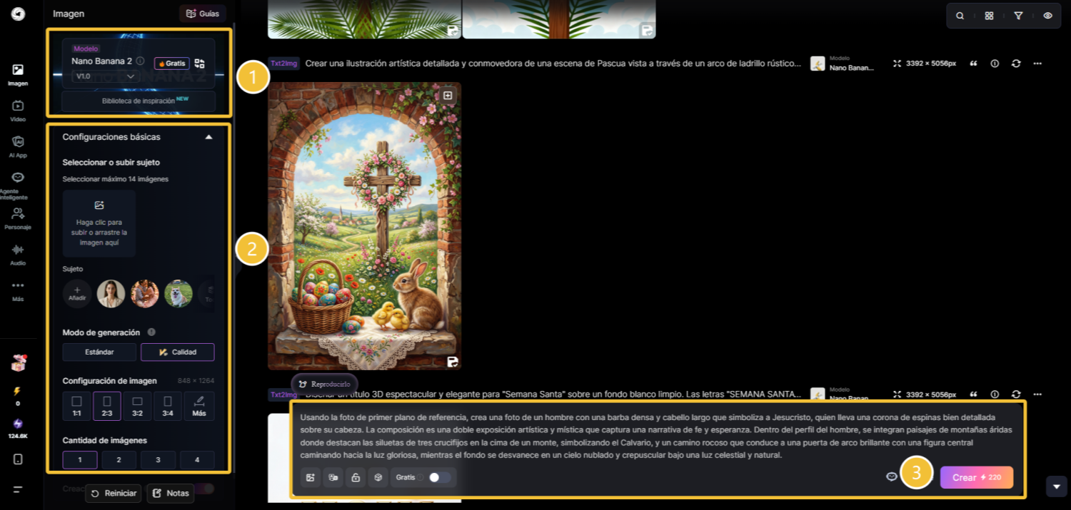 Generar foto de Semana Santa con IA y prompt