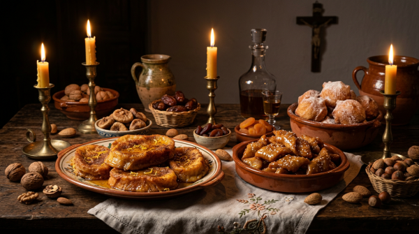 Foto de bodegón de dulces tradicionales