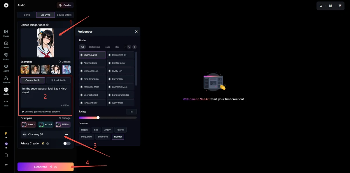 How to Make Picture Talk with SeaArt AI