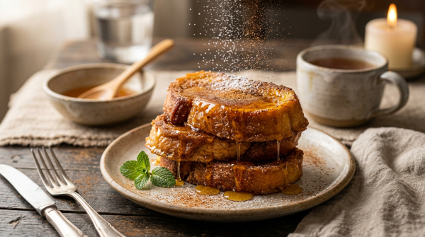 Foto de torrijas en primer plano