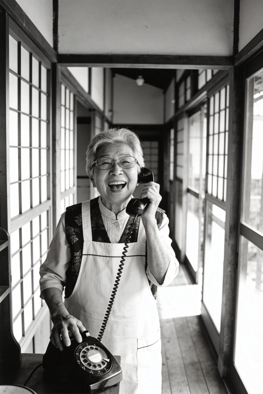 モノクロのおばあさん