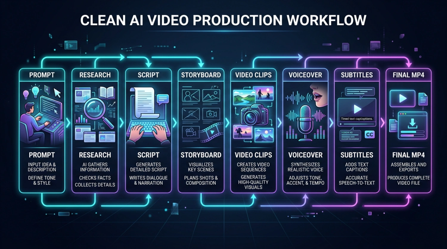 Flujo de producción de video con IA usando OpenClaw