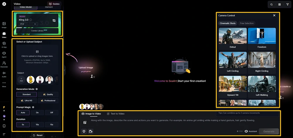 The process for generating video with SeaArt AI