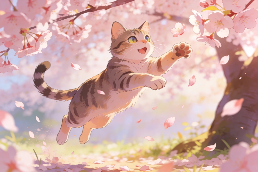 猫のお花見AI