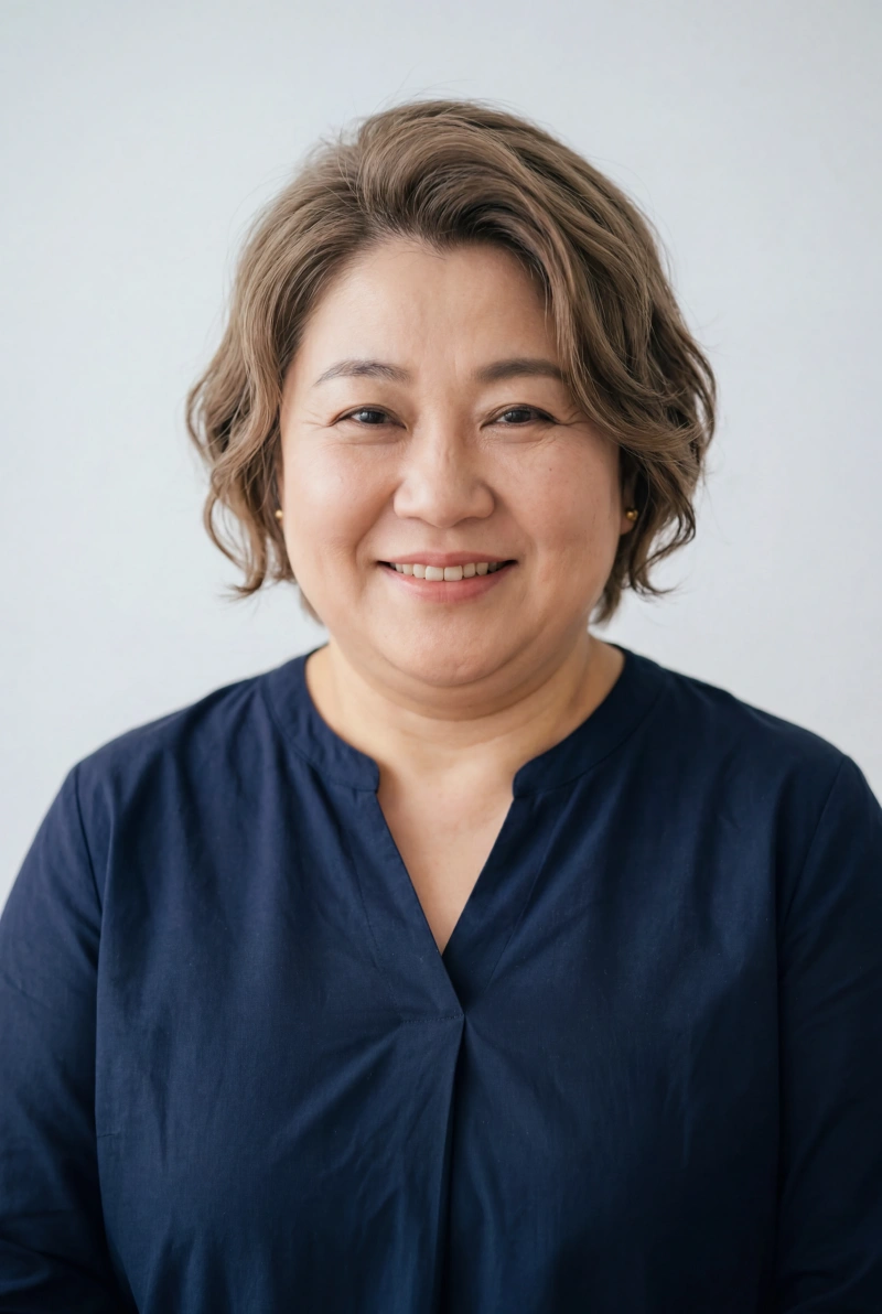 SeaArt AI生成:40代ぽっちゃりモデル × くびれショートパーマ