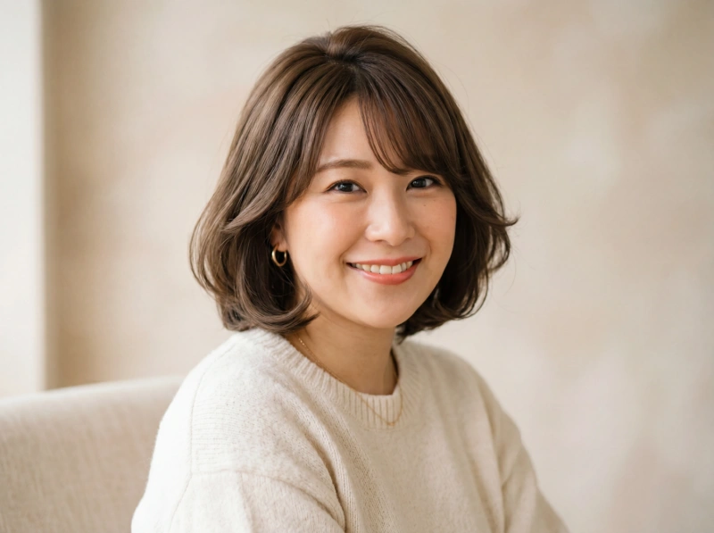 ぽっちゃり面長向けAラインショートボブ