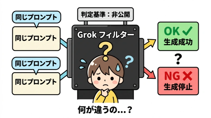 Grokの規制フィルター