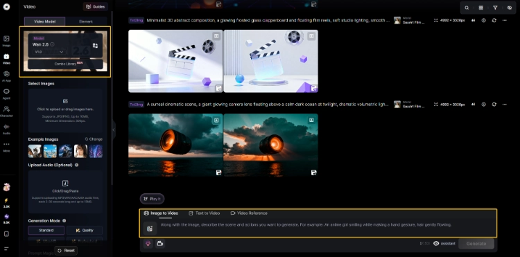 Steps to generate video with SeaArt AI