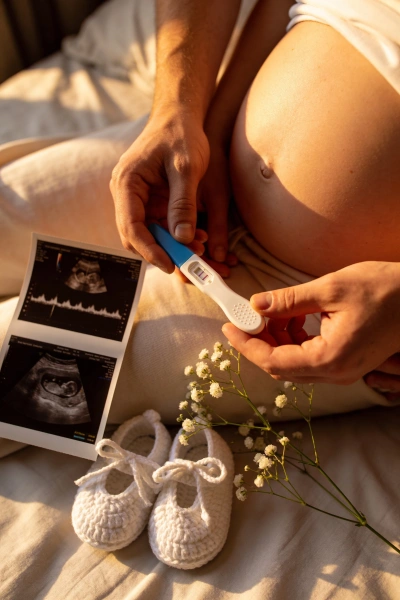 Anuncio íntimo de embarazo