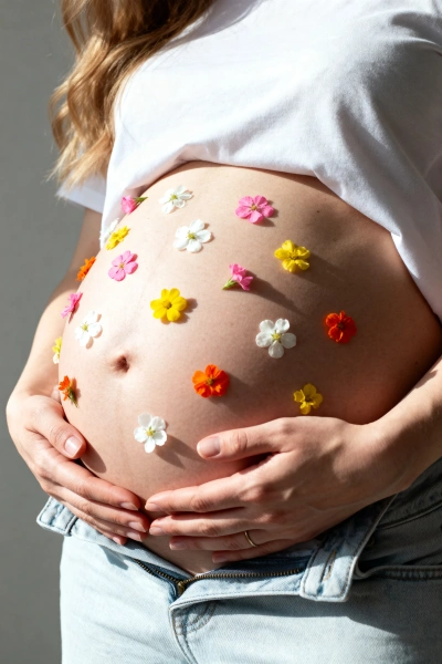 Primer plano creativo del vientre