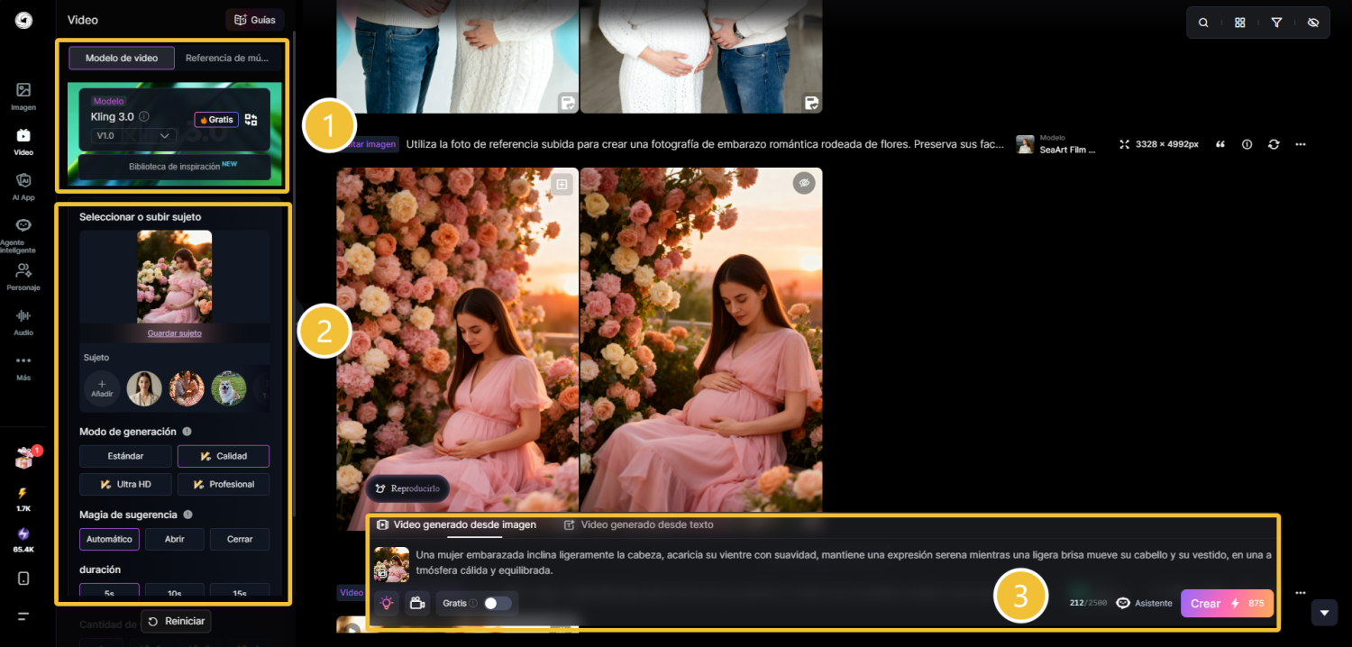 Convierte la foto de embarazo en video