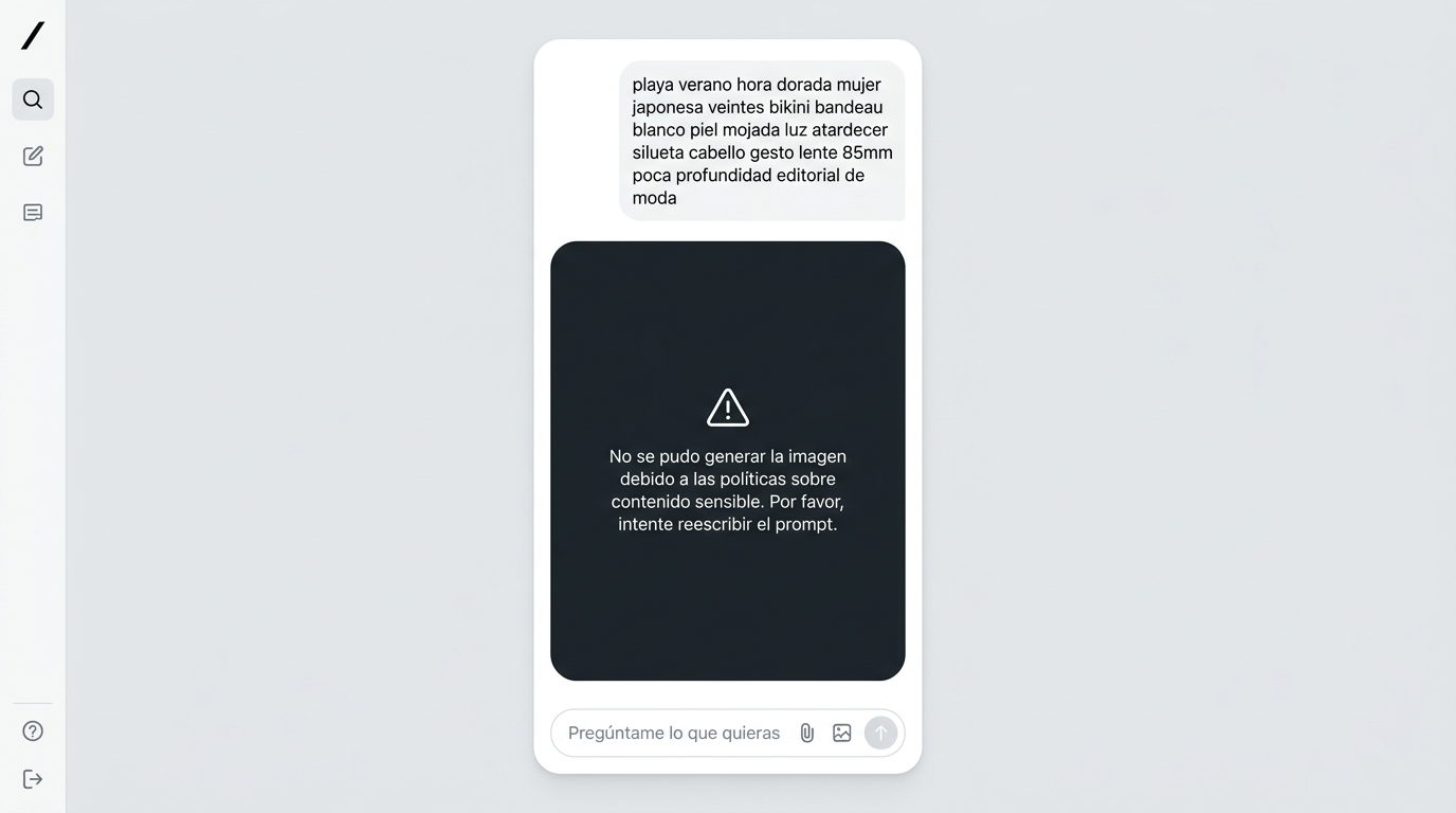Sustituir la descripción del cuerpo por vestuario, materiales y luz