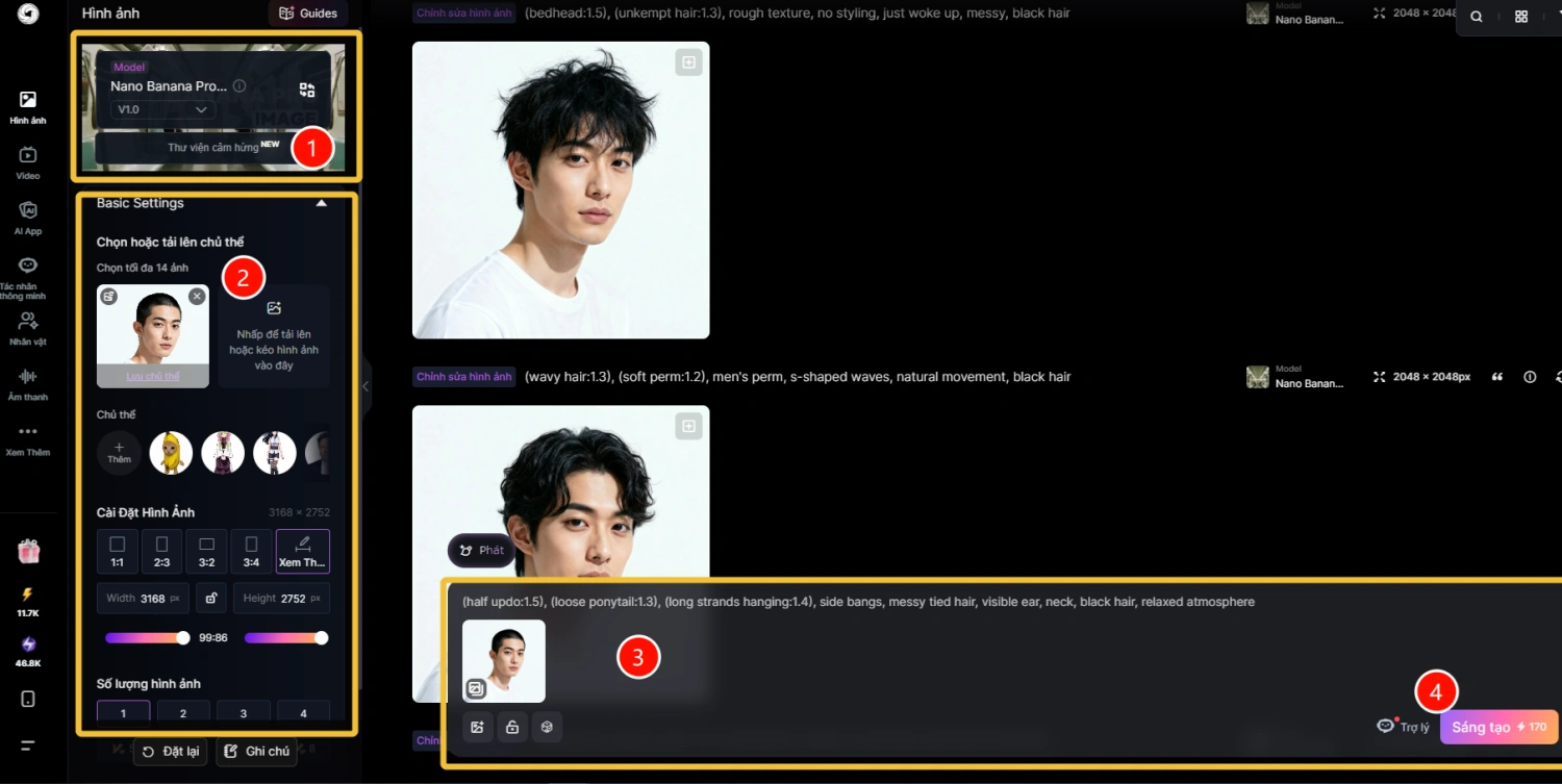các bước tạo ảnh
