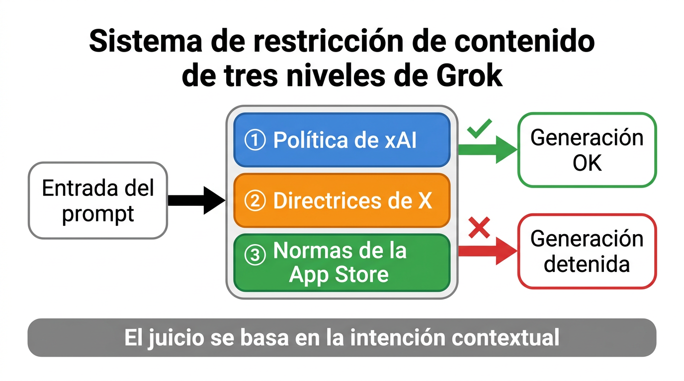 Las razones por las que se restringen las indicaciones de Grok