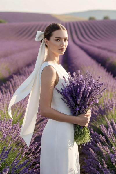 Retrato de mujer en lavanda