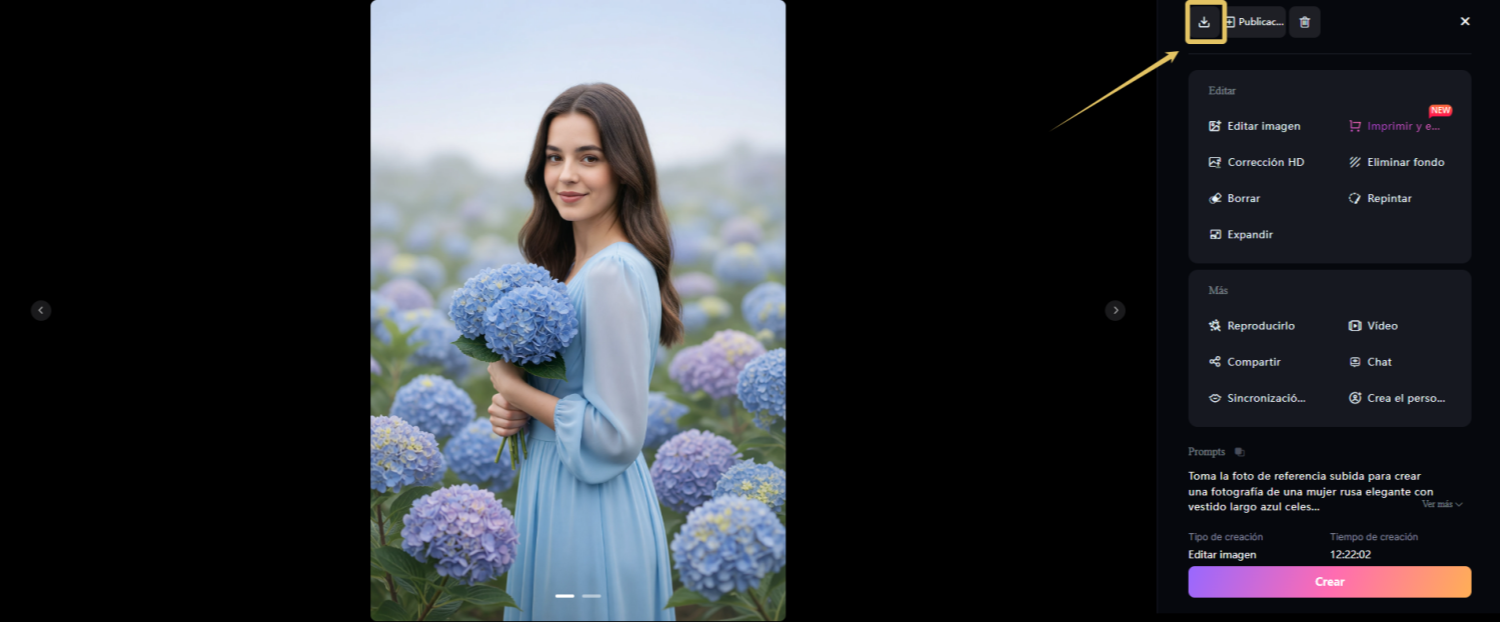 Descarga la foto con flores generada por SeaArt AI