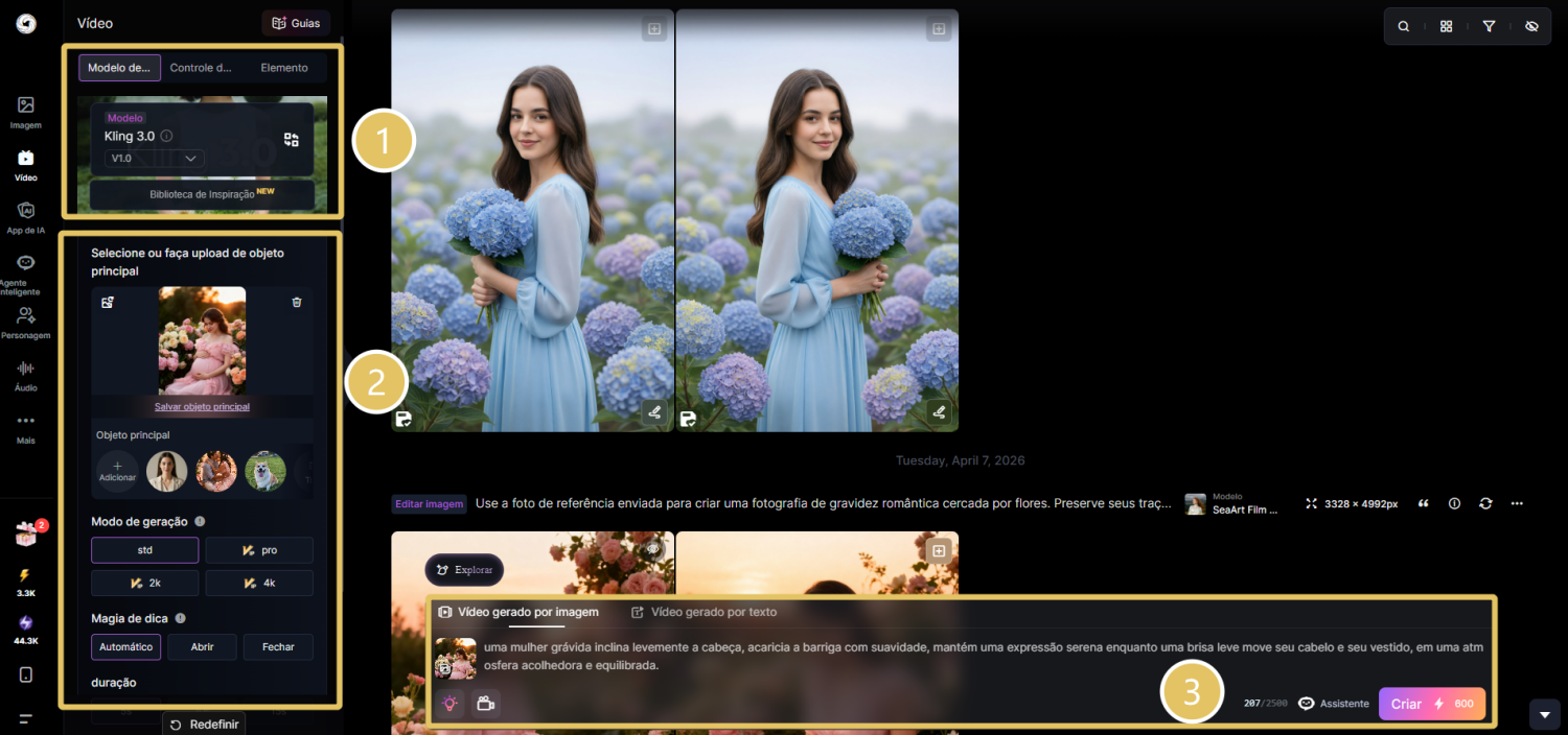 Transforme a foto de gravidez em vídeo