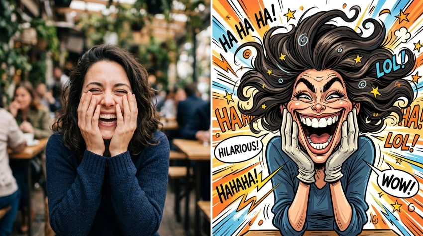 Caricature à expression exagérée
